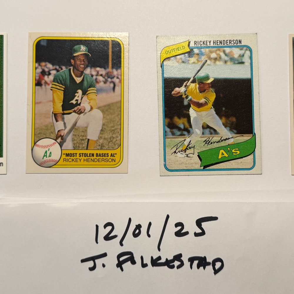 Vintage Cards - RICKY HENDERSON